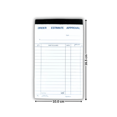 Estimate Pad, 80 Sheets, (No.1 & No. 2)