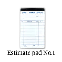 Estimate Pad, 80 Sheets, (No.1 & No. 2)