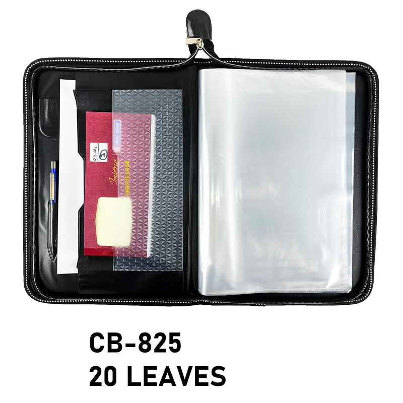 CB - 825 (Chain bag) Executive Portfolio Folder - with 10,20,30 Or 40 Pockets (Leaves) - (Size : 38cm x 26.5cm)