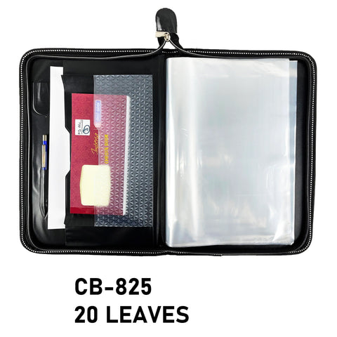 CB - 825 (Chain bag) Executive Portfolio Folder - with 20 Pockets (Leaves) - (Size : 38cm x 26.5cm)