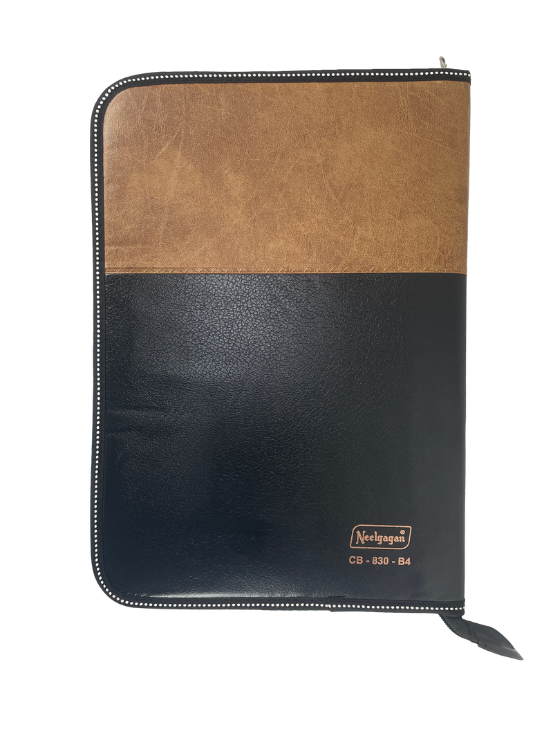 CB - 830 (Chain bag) Executive Portfolio Folder - with 10,20,30 Or 40 Pockets  B4 (Leaves) - (Size : 38cm x 26.5cm)