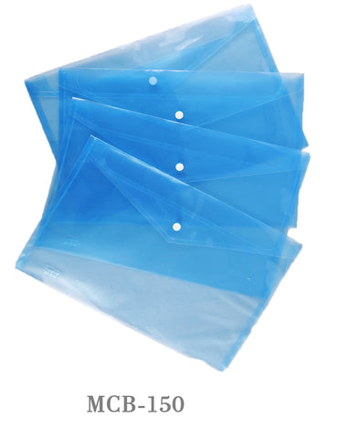 MCB-150 - My Clear Bag - Blue Tint Transparent Single Pocket (Pack of 20) - Size : 35.3cm X 23.9cm