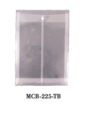 MCB-225-TG - My Clear Bag - Transparent Top-One Gazette Single Pocket (Pack of 12) - Size : 37.6cm X 25.5cm