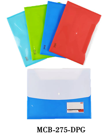 MCB-275-DPG - My Clear Bag - Multi Colour (Pack of 10) - Size : 35.1cm X 25.5cm