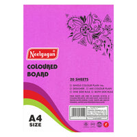 Coloured Paper (Plain-Thick) - Pack of 20 Color Sheets in A4, A3, A2 & A1 Chart Paper (Suitable for Drawing & Sketching) 150 GSM