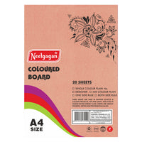 Coloured Paper (Plain-Thick) - Pack of 20 Color Sheets in A4, A3, A2 & A1 Chart Paper (Suitable for Drawing & Sketching) 150 GSM