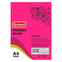 Coloured Paper (Plain-Thick) - Pack of 20 Color Sheets in A4, A3, A2 & A1 Chart Paper (Suitable for Drawing & Sketching) 150 GSM