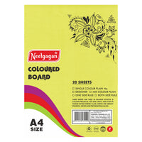 Coloured Paper (Plain-Thick) - Pack of 20 Color Sheets in A4, A3, A2 & A1 Chart Paper (Suitable for Drawing & Sketching) 150 GSM