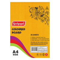Coloured Paper (Plain-Thick) - Pack of 20 Color Sheets in A4, A3, A2 & A1 Chart Paper (Suitable for Drawing & Sketching) 150 GSM