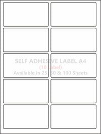 A4 (ST 10) Packaging Label (99mm x 57mm x 10), 100 Sheets (Self Adhesive Label for Inkjet/Paper/Laser Printer)