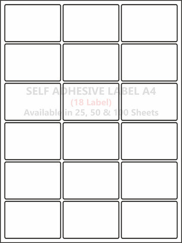 A4 (ST 18) Address Label (63mm x 46mm x 18) (Self Adhesive Label for Inkjet/Paper/Laser Printer)
