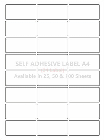 A4 (ST 24) Address Label (34mm x 64mm x 24) (Self Adhesive Label for Inkjet/Paper/Laser Printer)