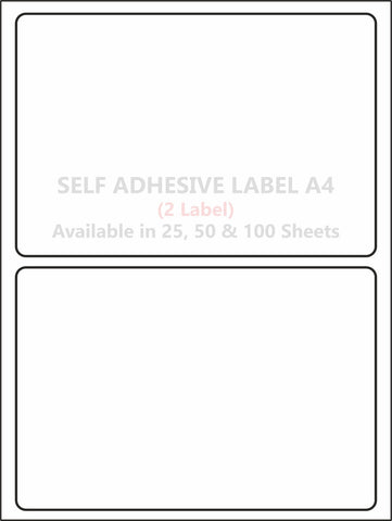 A4 (ST 2) Shipping Label (200mm x 142mm x 2) (Self Adhesive Label for Inkjet/Paper/Laser Printer)