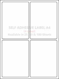 A4 (ST 4) Packaging Label (99mm x 142mm x 4) (Self Adhesive Label for Inkjet/Paper/Laser Printer)