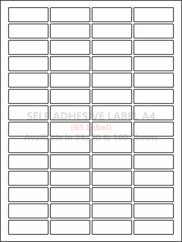 A4 (ST 65) Address Label (38mm x 22mm x 65) (Self Adhesive Label for Inkjet/Paper/Laser Printer)