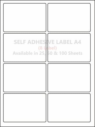 A4 (ST 8) Packaging Label (99mm x 71mm x 8) (Self Adhesive Label for Inkjet/Paper/Laser Printer)