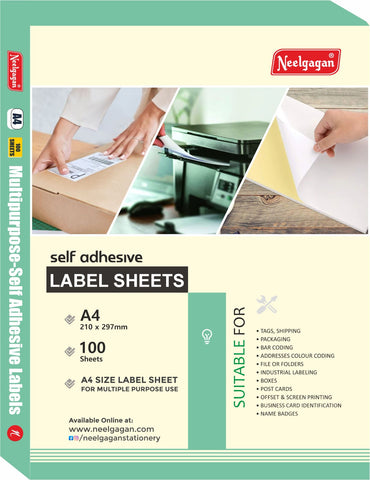 A4 (ST 40) Address Label (52.25mm x 29.84mm x 40) (Self Adhesive Label for Inkjet/Paper/Laser Printer)