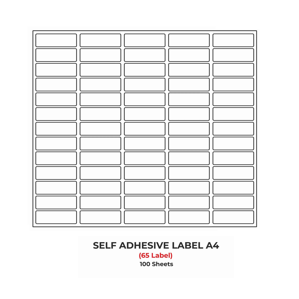 A4 (ST 65) Address Label (38mm x 21.20mm x 65) (Self Adhesive Label for Inkjet/Paper/Laser Printer)
