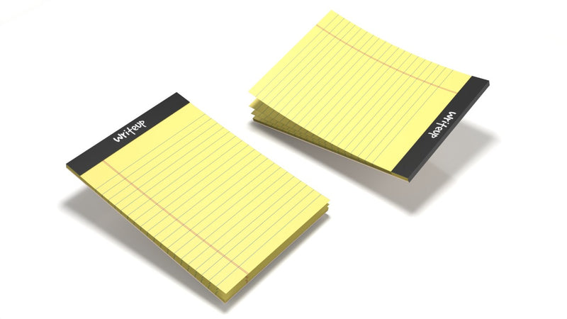 Writeup Pad A5 Writing Office Pads Premium 70 GSM Paper 100 Pages. (14.8 cm x 21.0 cm)