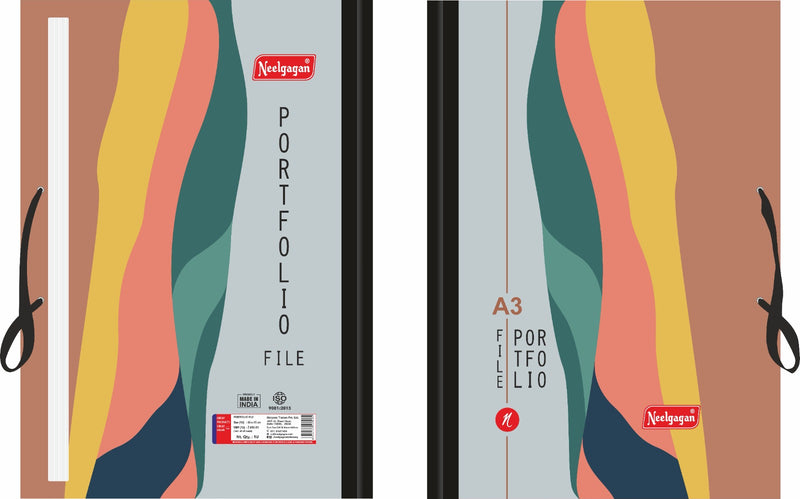 Portfolio File, (44cm X 62cm), Folder with Elastic Band (Suitable for A2 / A3 Size)