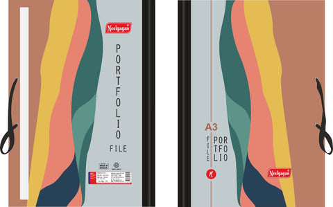 Portfolio File, (44cm X 62cm), Folder with Elastic Band (Suitable for A2 / A3 Size)