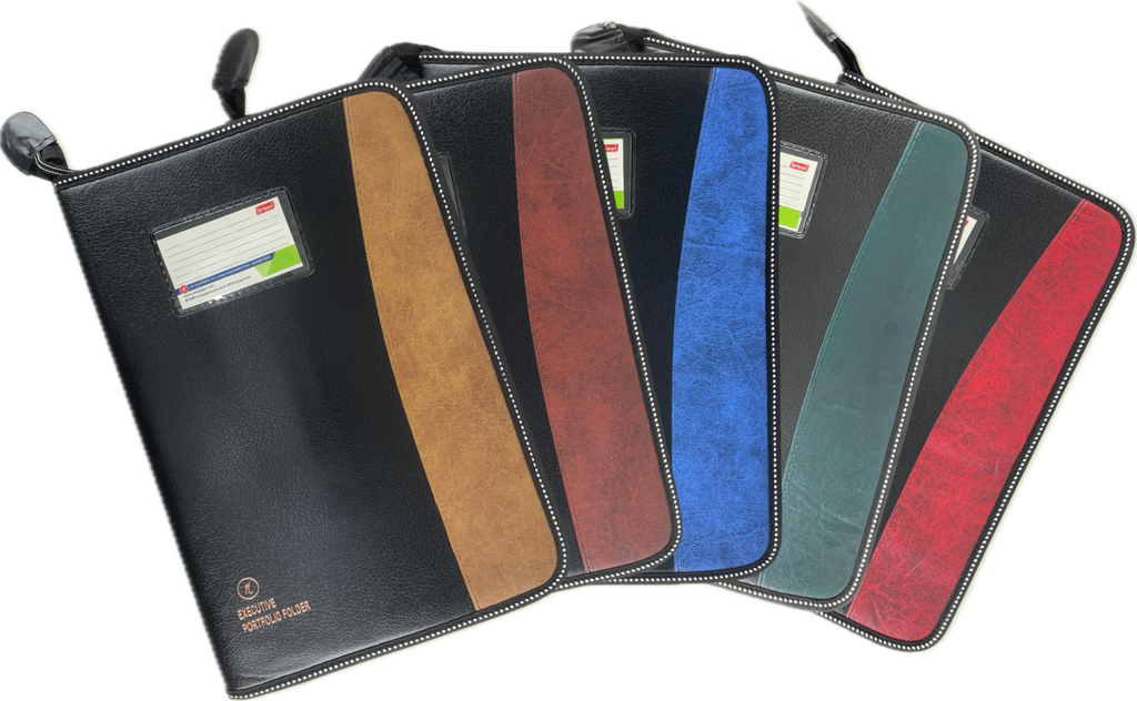 CB 825 (Chain bag) Executive Portfolio Folder with 20 Pockets (Lea