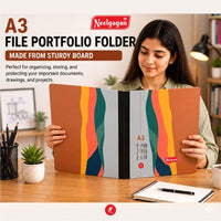 Portfolio File, (44cm X 62cm), Folder with Elastic Band (Suitable for A2 / A3 Size)