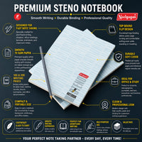 Steno Notebook, 12.5cm x 19.0cm (Soft cover) (Shorthand)