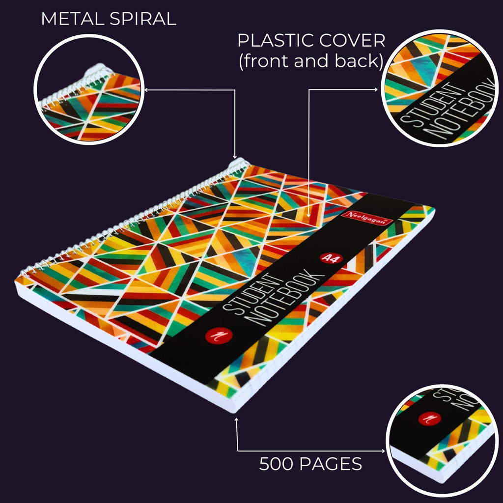 Student Notebook A4 - Spiral Bound (21cm X 29.7cm) – Neelgagan
