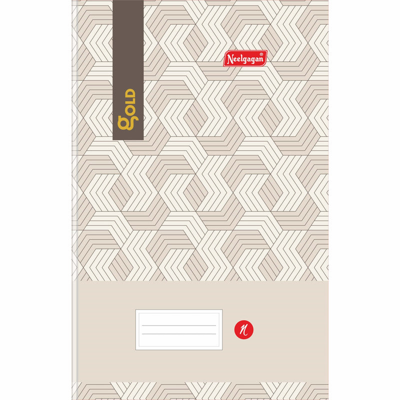 Gold Notebook, Register Size (21.4cm x 35cm) Hardbound