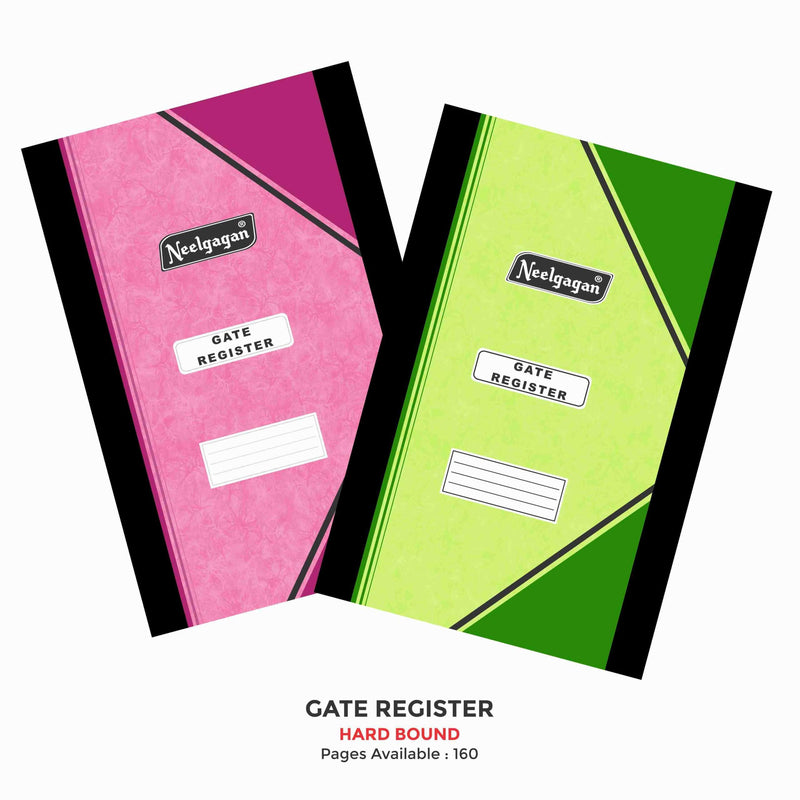 Gate Register - 144 pages, (21.2 cm x 33.5 cm) Hard Bound