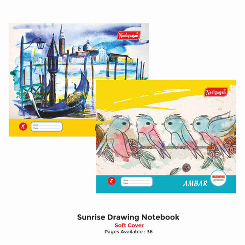Sunrise Drawing Book-40 Pages, (21.8cm X 26.8cm) Softcover (Suitable for Drawing & Sketching)