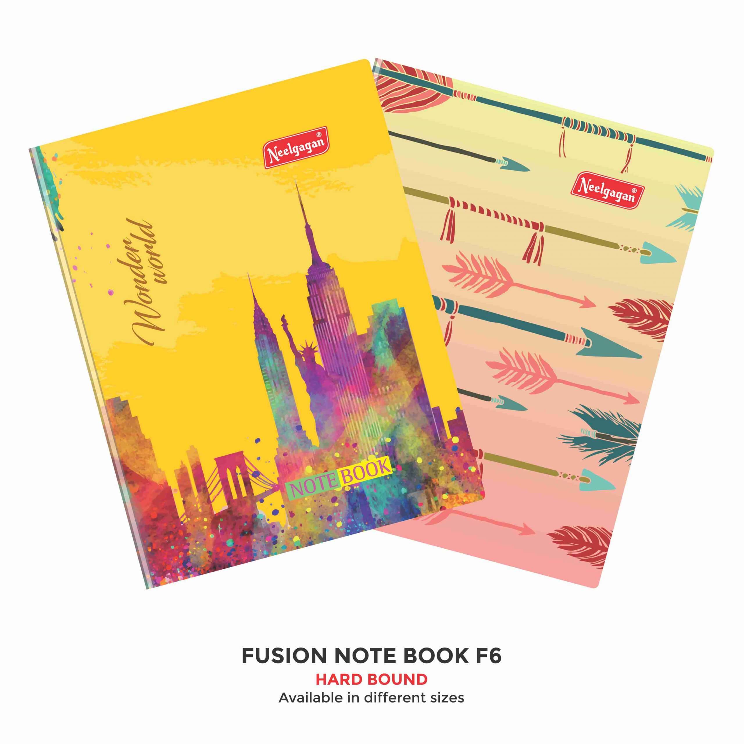 Fusion Notebook, 200 Pages, F-6, (16.5cm x 22.7cm) Hard Bound – Neelgagan
