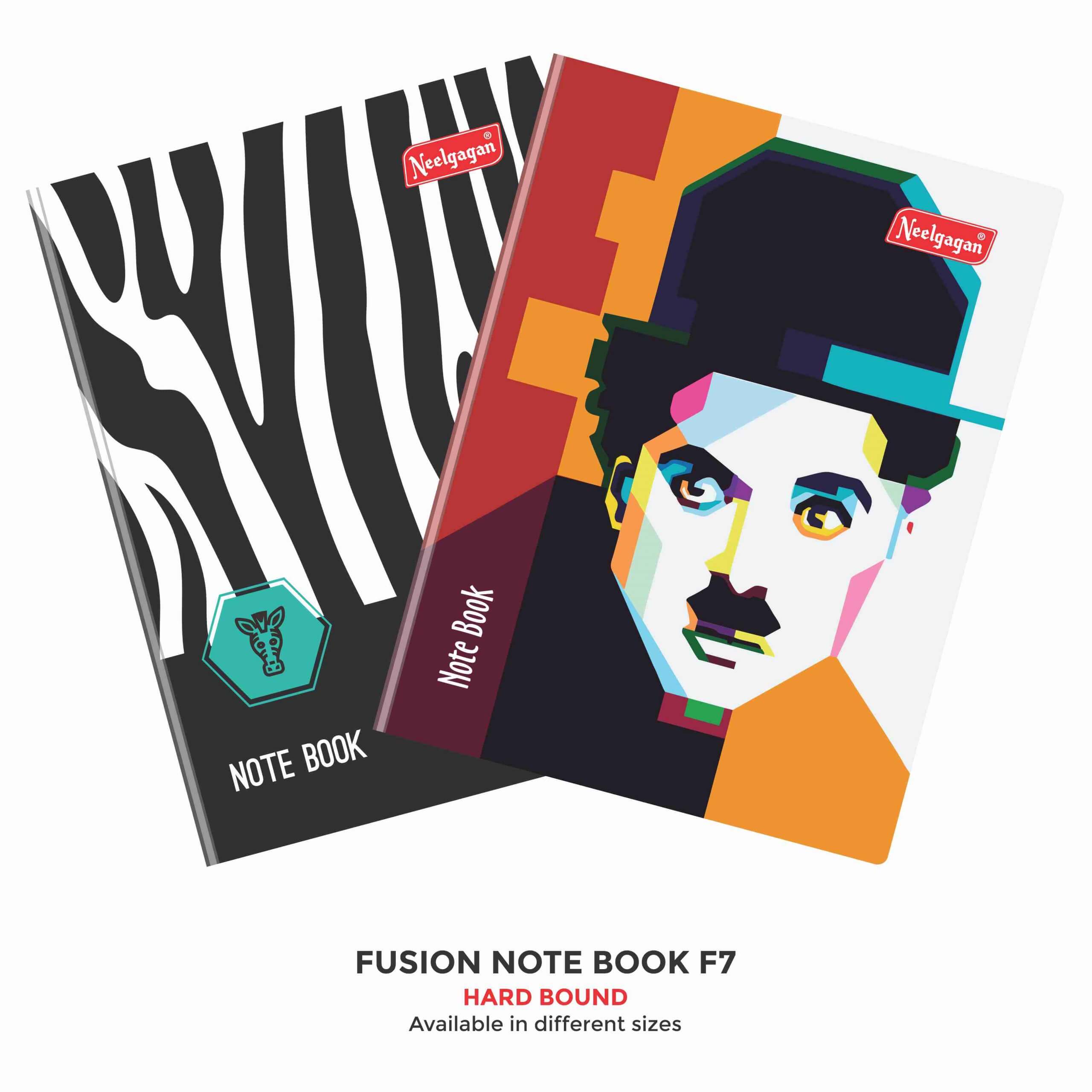 Fusion Notebook, 200 Pages, F-7, (18.7cm X 24.5cm)  Hard Bound