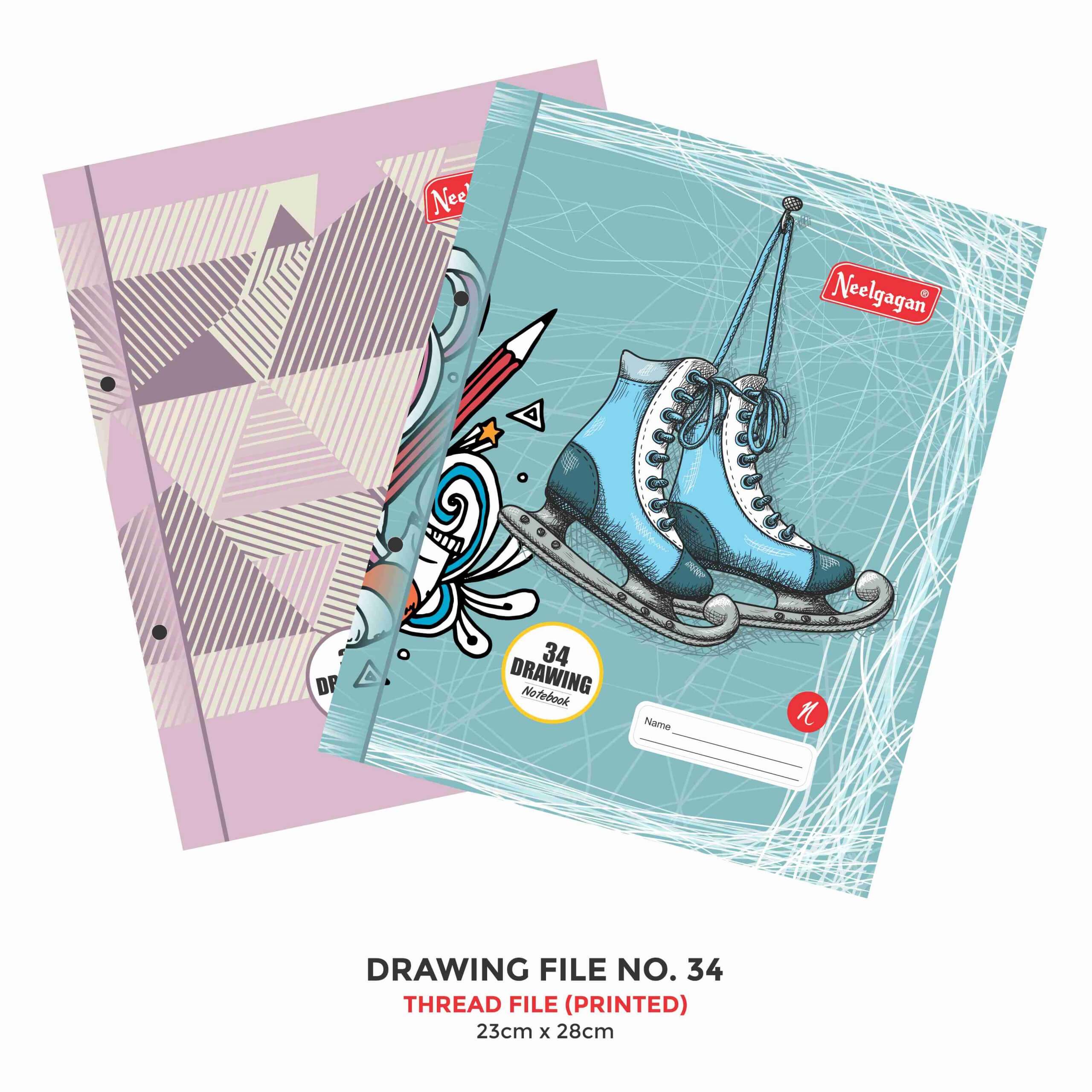 Drawing File No.34, (23cm X 28cm), (Thread File) Printed Cover – Neelgagan