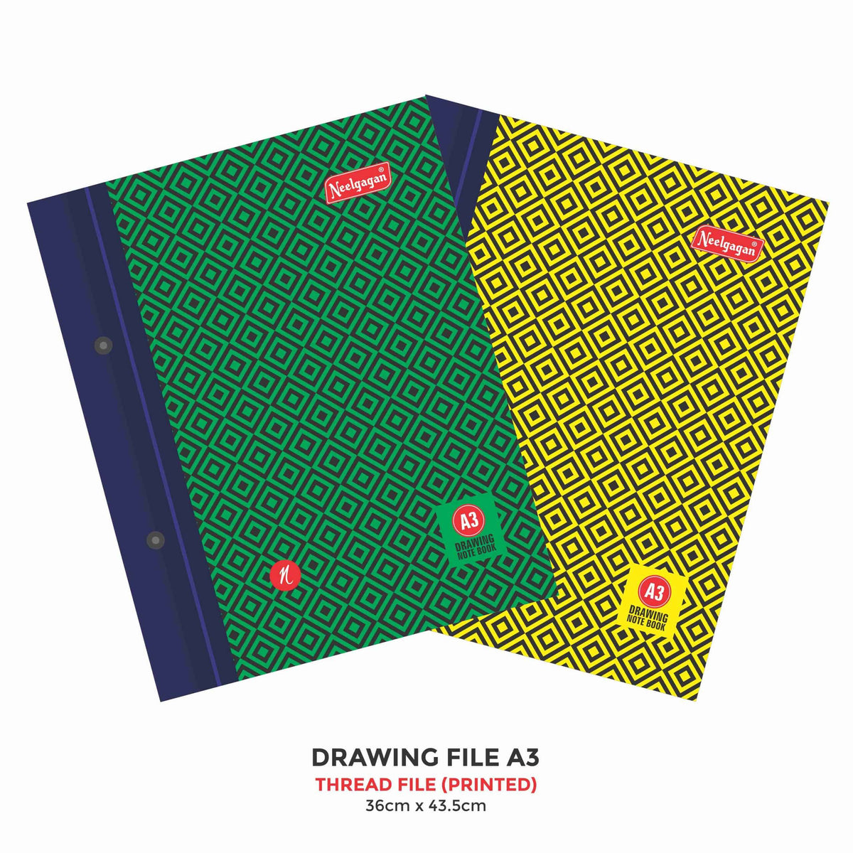 De File Drawing Drawing File A3, (36cm X 43.5cm), (Thread File) Soft Cover – Neelgagan