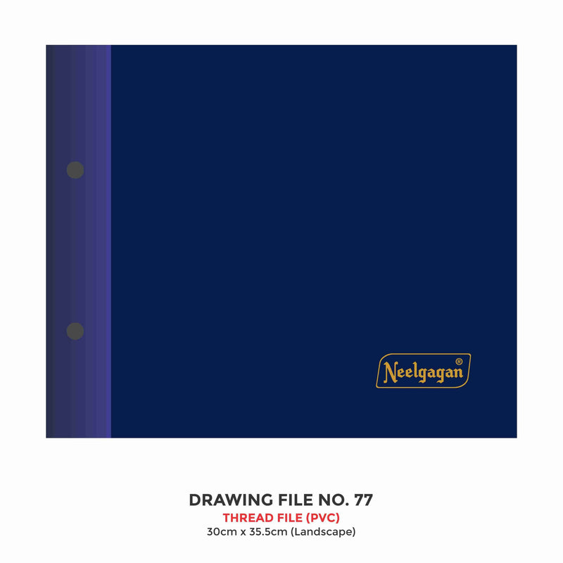 Drawing File No.77, 30cm X 35.5cm, (Thread File) PVC ( Landscape )