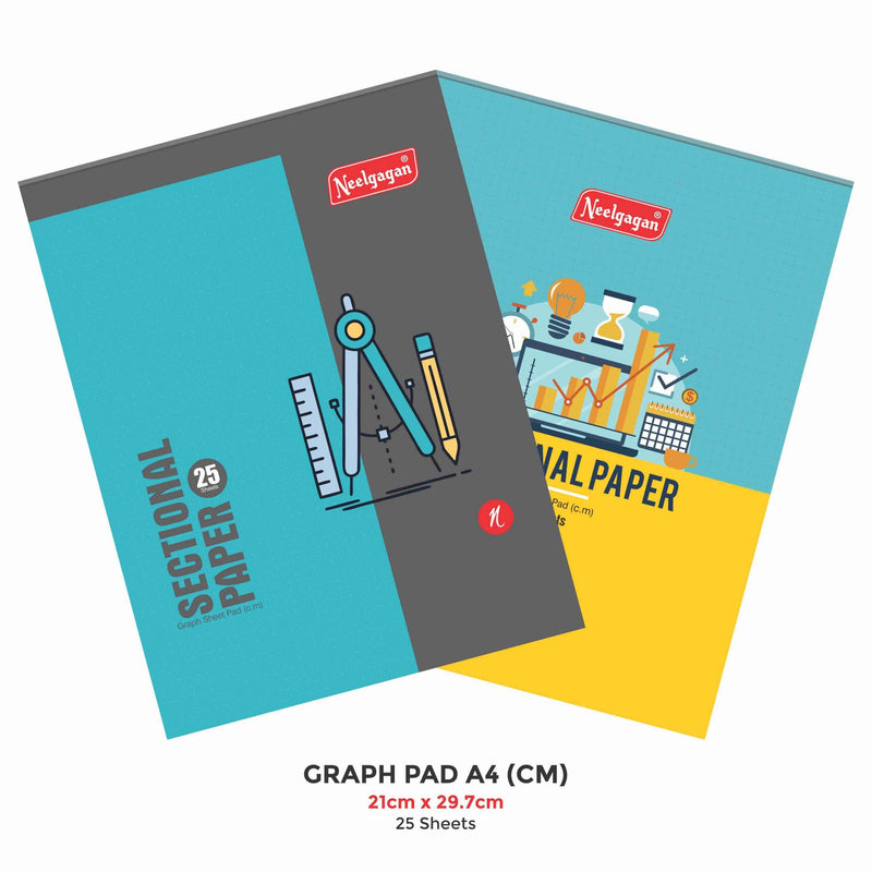 Graph Pad A4 (CM) -  25 Sheets, (21cm X 29.7cm)