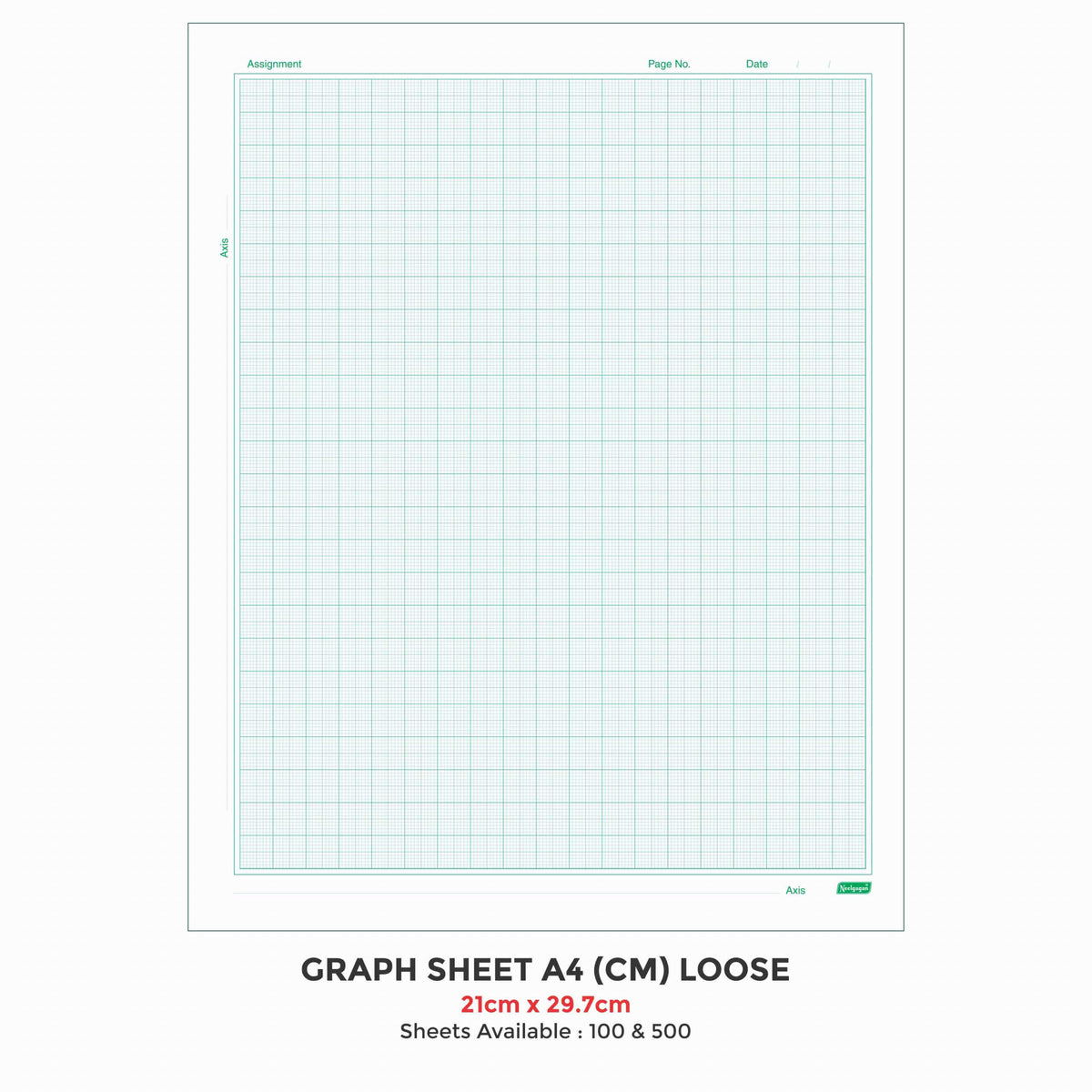 Graph Sheet A4 (CM), (21cm X 29.7cm) Loose – Neelgagan