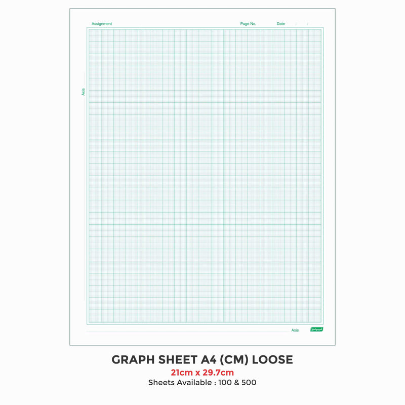 Graph Sheet A4 (CM), (21cm X 29.7cm) Loose
