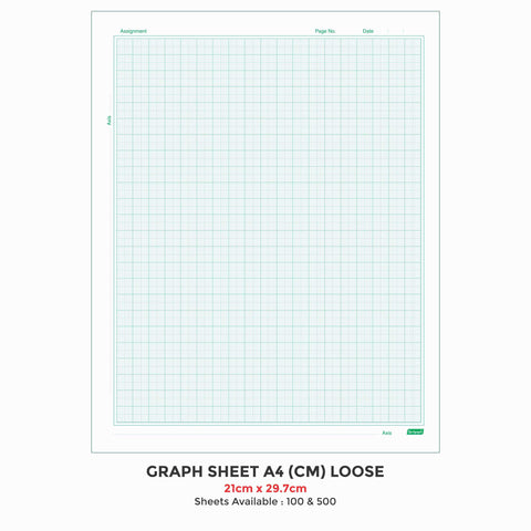 Graph Sheet A4 (CM), (21cm X 29.7cm) Loose