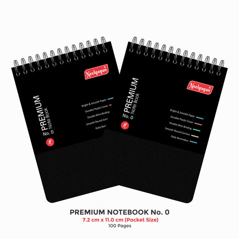 Premium Notebook No.0, 100 Pages, (7.3 cm x 11.0 cm) Pocket Size
