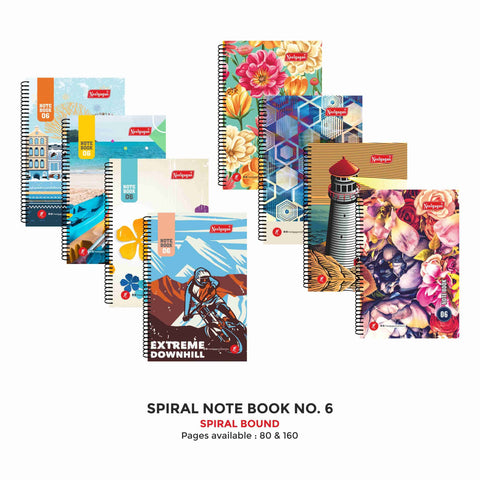 Spiral Notebook No. 6, 80 Pages, (12.5cm x 18.5cm)