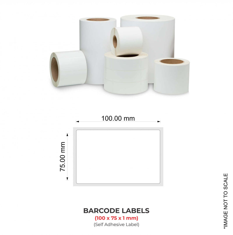 Barcode Labels (100x75x1mm), 700 Labels Per Roll (Self Adhesive Label)