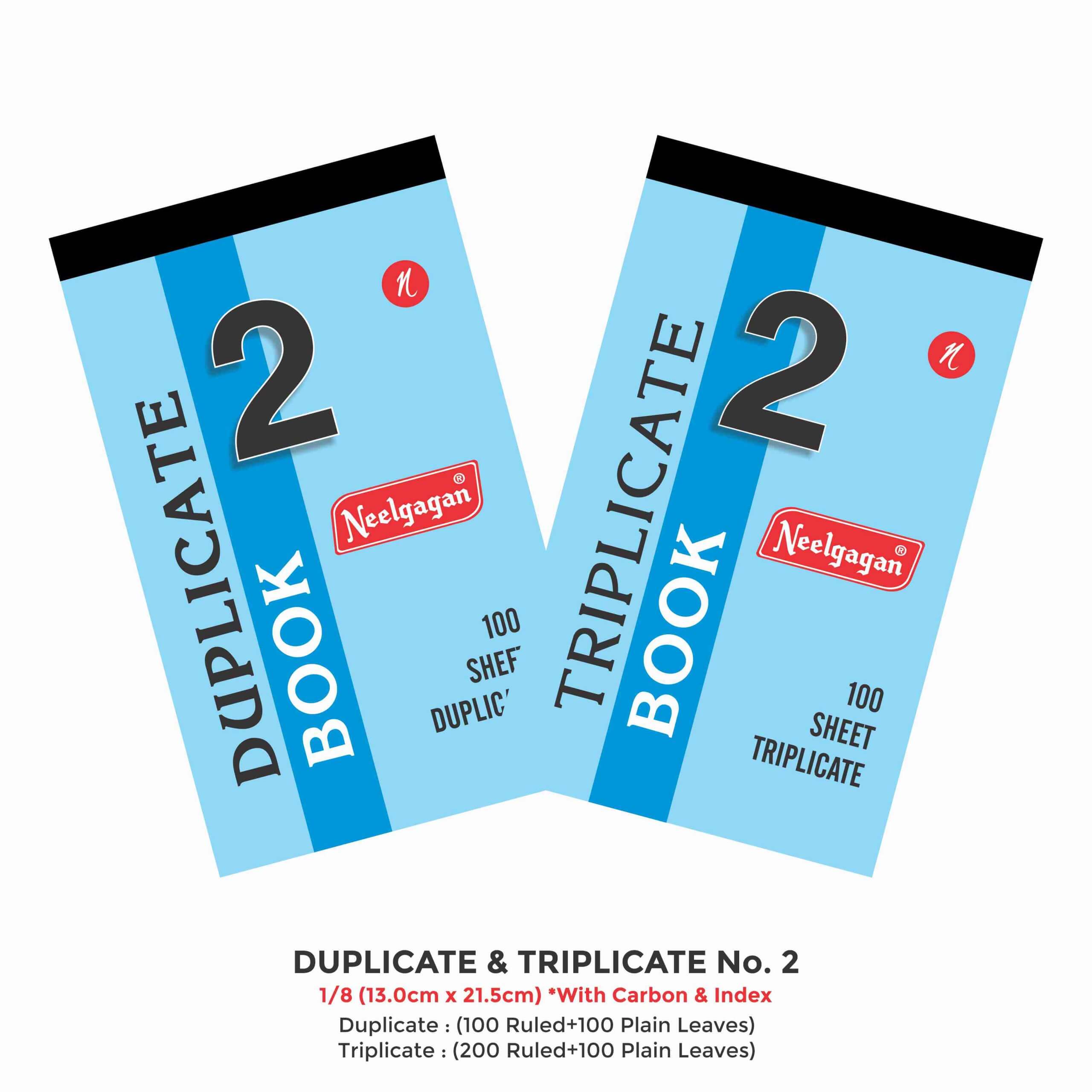 Duplicate & Triplicate No. 2 With Carbon & Index (13.0cm x 21.5cm) (To ...