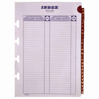 Loose Leaf Sheets, 100 - Sheets & Index,  (33cm x 23cm) (Ideal for Binder)