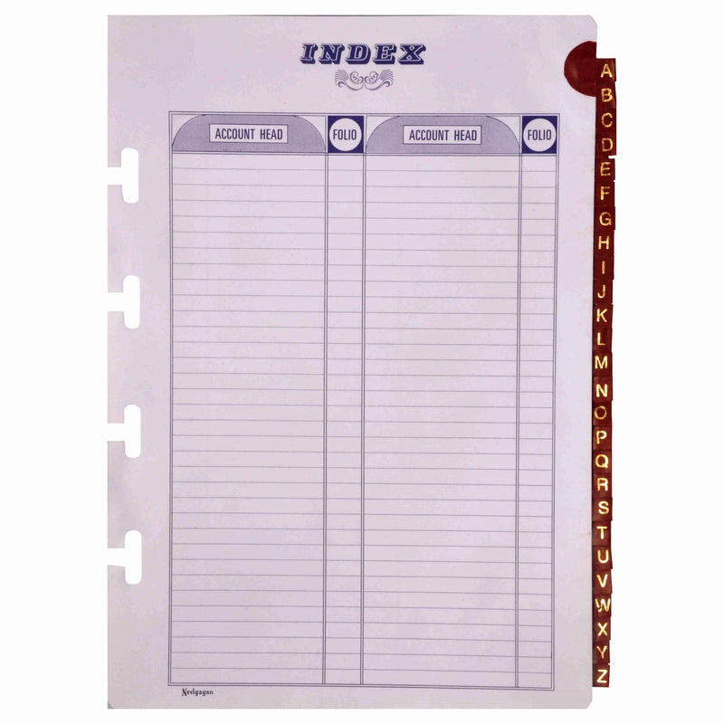 Loose Leaf Sheets, 100 - Sheets & Index,  (33cm x 23cm) (Ideal for Binder)