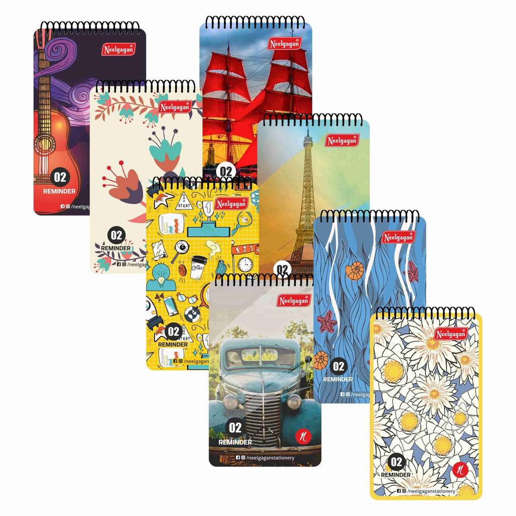 Spiral Notebook No. 2 - 80 & 160 Pages (7.0cm x 11.0cm) (white ruled p ...