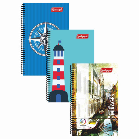 Spiral Notebook No. 88 - 80 & 160 Pages (19.0cm x 22.0cm) – Neelgagan