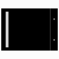 Drawing File No.77, 35.5cm X 30cm, (Thread File) Black Cover with Elastic Band (Landscape)